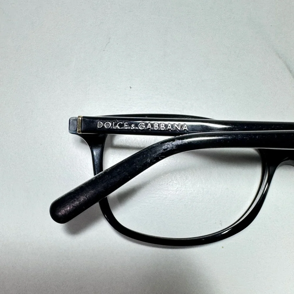 Dolce & Gabbana DG 3222 501 Black Gold Rectangular Eyeglass Frames 52-15-140